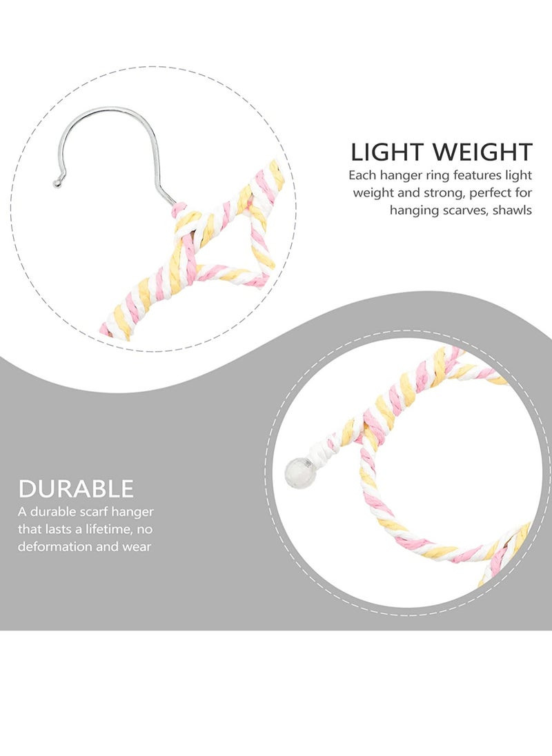 PAMEER - 28 Loop Scarf Hanger Cloth holder Closet Door Organizer Hanger for Scarf Bel Shawl Tie Ring Rope Slots Clothes Holder Non-Slip Wardrobe Organizer for Storing Shawls Pants Shirts Socks - Image 1