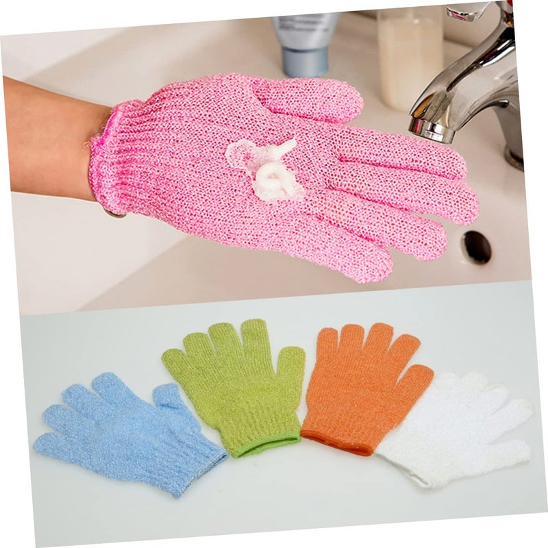 2 Pcs Nylon Exfoliating Bath Gloves With Lanyard Quick Dry Soft Body Scrub For Men And Women - Image 4