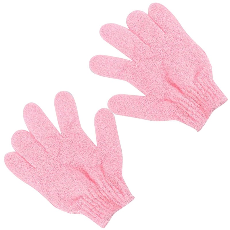 2 Pcs Nylon Exfoliating Bath Gloves With Lanyard Quick Dry Soft Body Scrub For Men And Women - Image 2