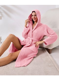 Destiny Hometex Unisex Hooded Organic Cotton Waffle Bathrobe  - Image 3