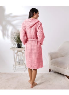 Destiny Hometex Unisex Hooded Organic Cotton Waffle Bathrobe  - Image 4