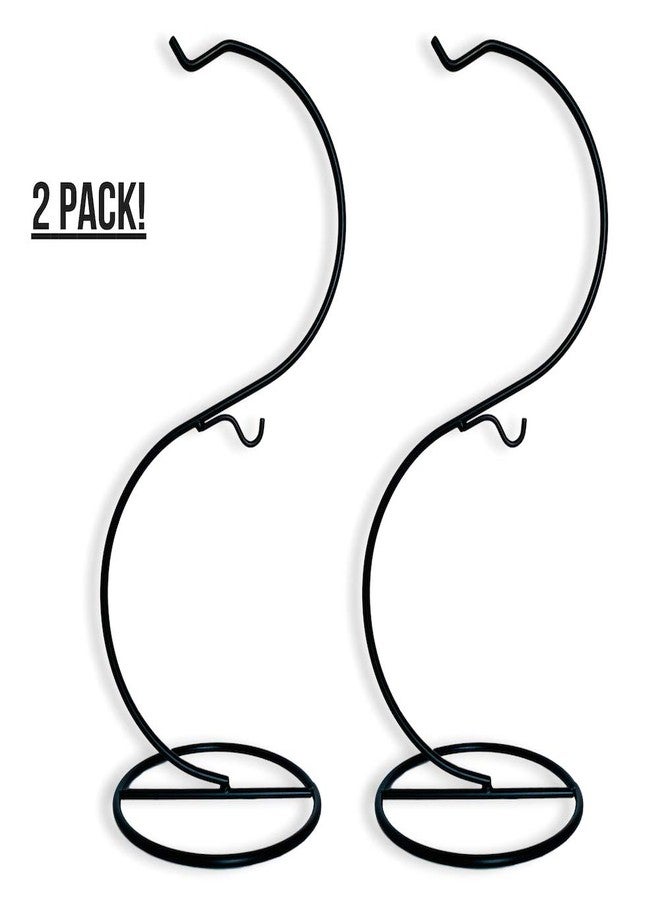 BANBERRY DESIGNS Dual Stands for Ornaments Jewelry and Terrariums - 2 Display Hooks - 2 Pack - Black Metal Holders with Multi-level Hooks - 12" H - Image 4