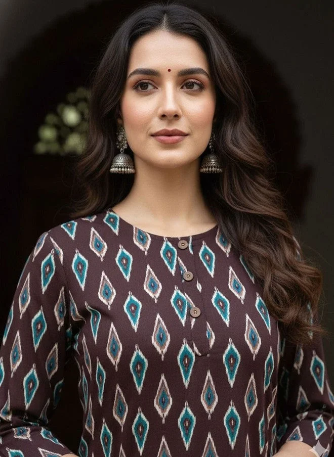 Saka Designs Ethnic Motifs Printed Straight Kurta