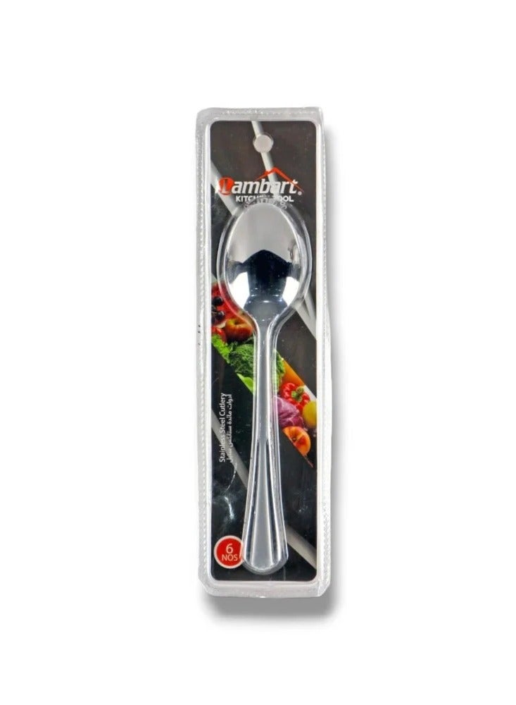 Lambart Stainless Steel Spoon Set – 6 Pieces by Lambart  Color: Silver - Image 2