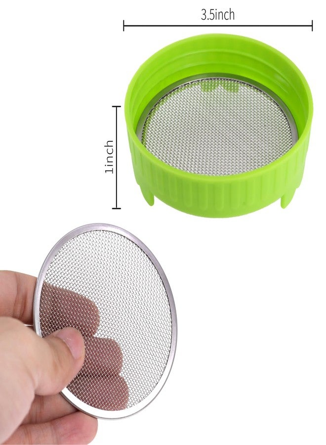 EDOBLUE Sprouting Kit for Homegrown Alfalfa & Bean Sprouts - 2 Mesh Lids for Mason Jars Allow Draining - Image 2