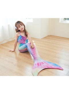 RedMapleTEK Girls Mermaid Swimsuit Performance Swimsuit Three-piece Fish Tail Large, Medium and Small Girls Princess Dress Swimsuit  - Image 2