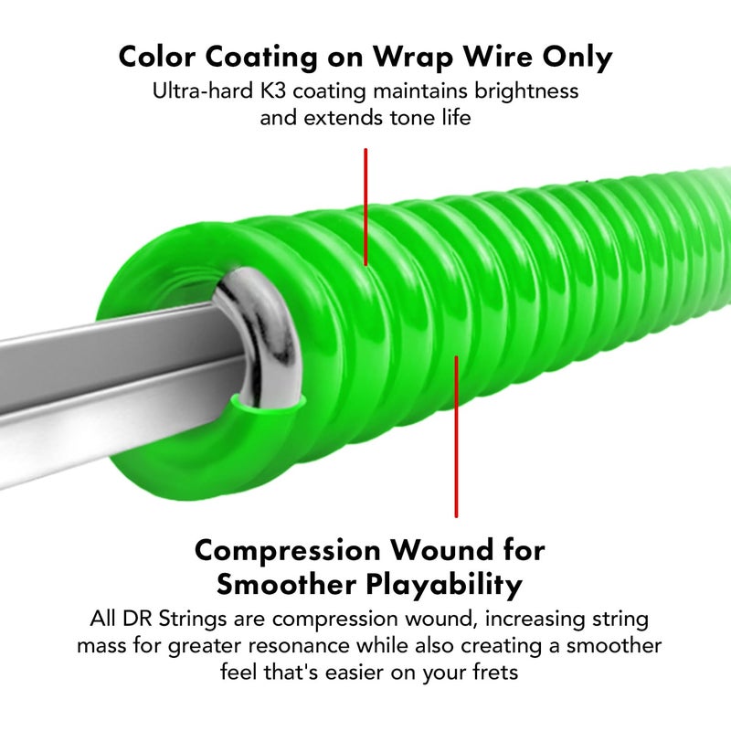 DR أوتار جيتار أكوستيك DR Strings HI-DEF NEON (NGB-45) - Image 4
