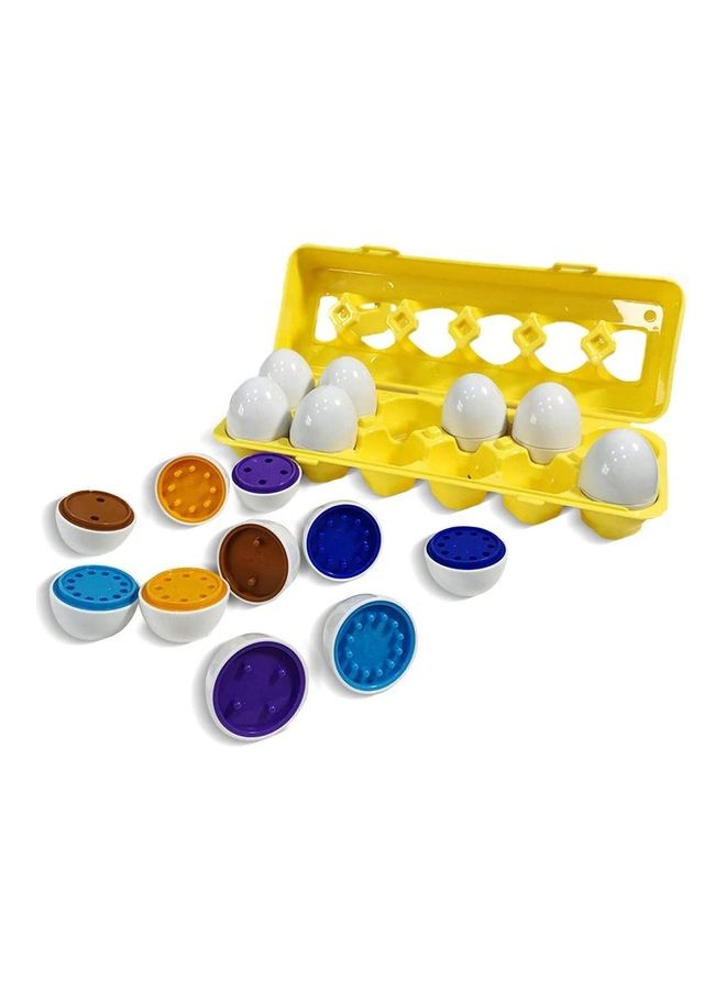 NIBEMINENT Educational Shapes and Colours Matching Egg 6 x 4.5cm - Image 2