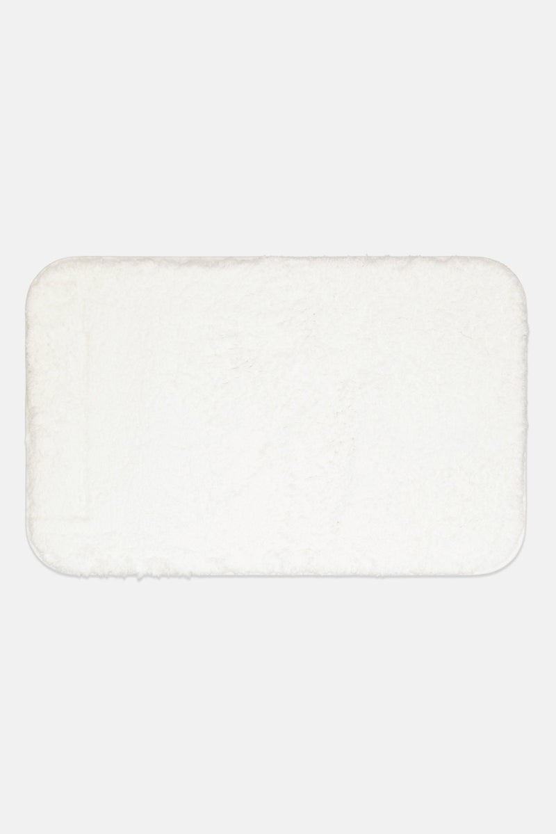 Bebe Home Non Slip Textured Bathroom Mat, White - Image 1