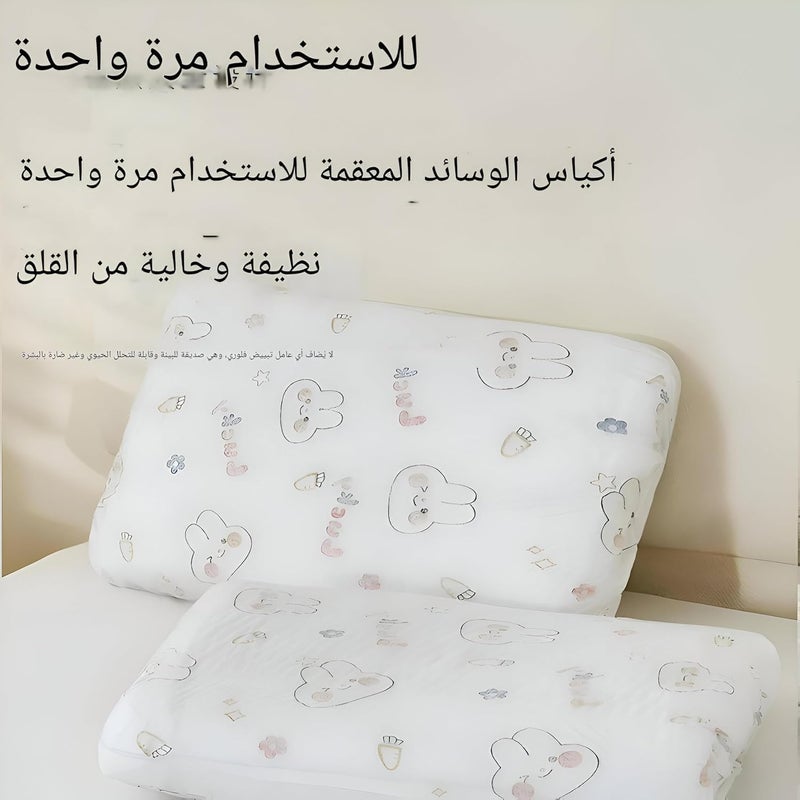 Set Of 10 Disposable Travel Pillow Protector Covers Convenience Protection Hygienic Sleeping Companion Single Use Design Clean Rest Comfort Solution For Trips Flights Trains and Hotel - Image 2