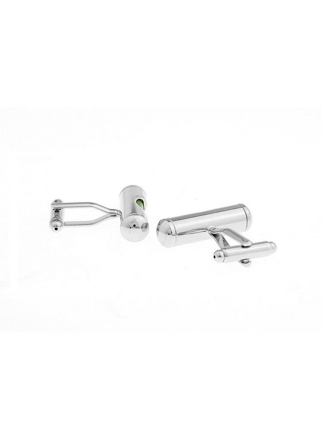 Vcufflinks 3D Spirit Level Cufflinks Tools Cuff Links Engineer (Green) - Image 3