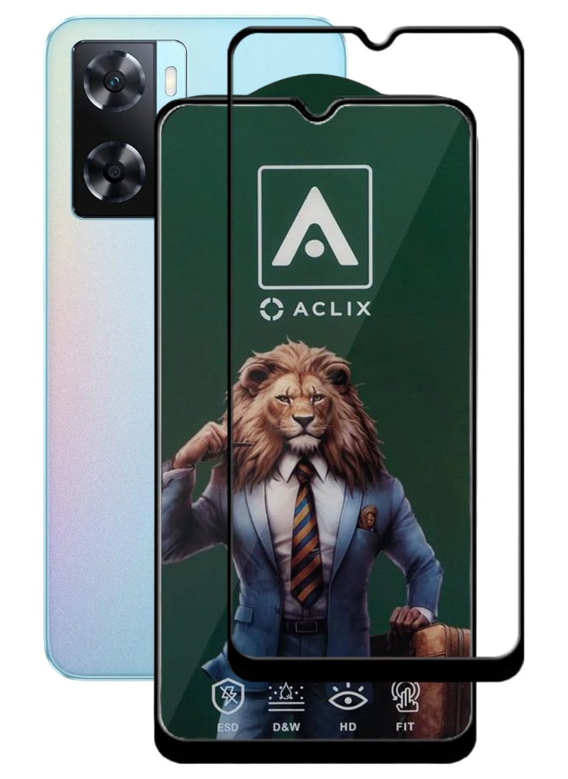ACLIX Antistatic ESD Dustproof Premium Quality High Definition Tempered Glass Screen Protector Designed For Oppo A77 4G - Image 1