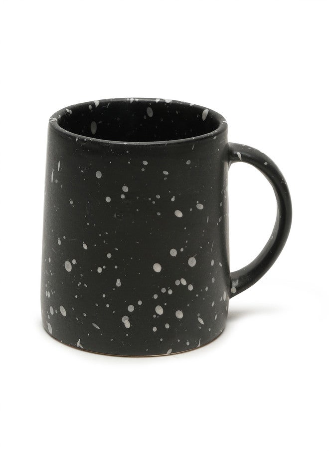 Arrabi Black Textured Ceramic Microwave Safe 6 Piece Mugs - 300ml - Image 4