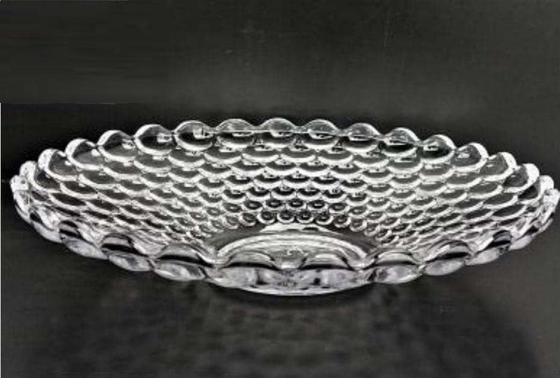 AFAST Stylish Transparent Plate for Dinner, Lunch, Snacks, Fruits Serving, 24 X 24 X 4.5 CM, Pack of 2 - Image 2