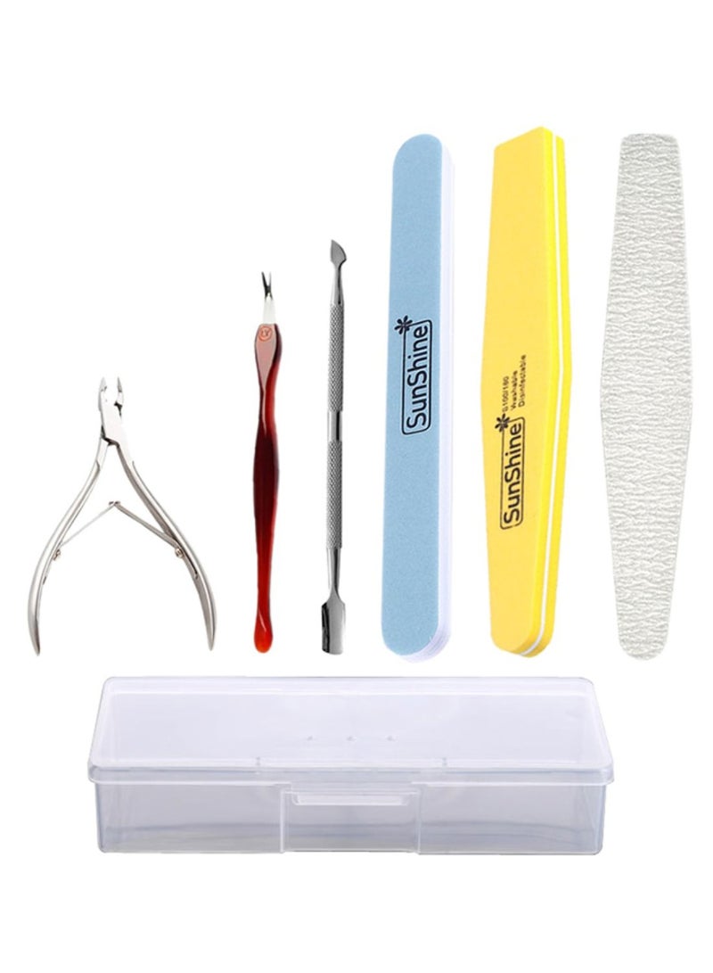 NIBEMINENT 6-Piece Professional Manicure Nail Tool Set With Box Multicolour - Image 1