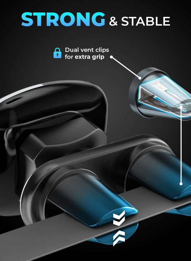 Bestrix Magnetic Phone Car Mount Magnetic Car Cell Phone Holder | Magnet Car Phone Holder Compatible w/ iPhone14 13 12 11 Pro/11 Pro Max/XS/XR/X,Galaxy S22 S21 S20 S10/S10+ Note & More (Air Vent) - Image 2