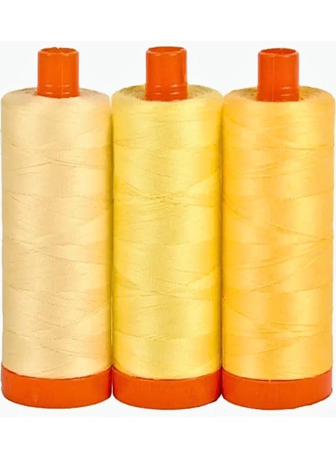 Aurifil Thread CB SicilyYellow 3pc, None - Image 1