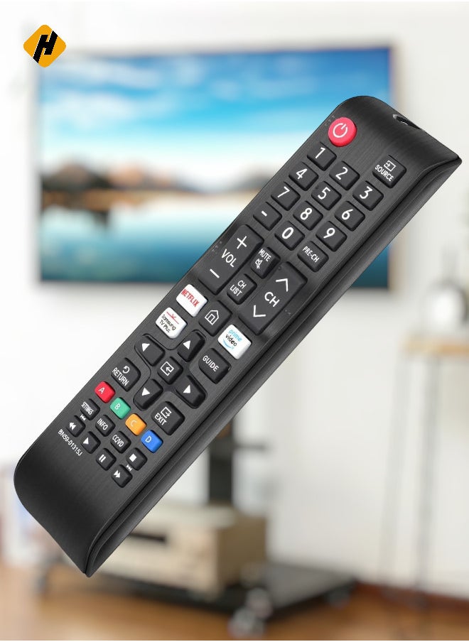 Generic Remote Control BN59-01315J Replacement for Samsung-Smart-TV-Remote Samsung LED LCD QLED 4K 8K UHD 3D HDTV HDR Curved Crystal Smart TV with Netflix, Prime Video, Samsung TV Plus Button 