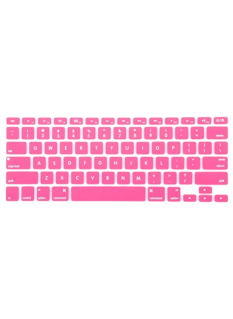 AMM US Version Silicone Keyboard Cover Skin for MacBook Air 13.3-Inch, Macbook Pro 13/15/17-Inch, 2015 or Older Version & Older iMac Keyboard Protector- Pink  - Image 3