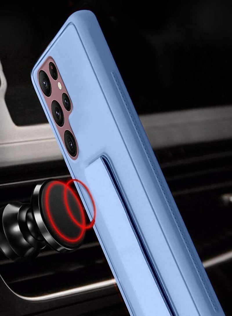Fuxin Samsung Galaxy S25 Ultra Rotating Metal Ring Case with Kickstand - Shockproof Matte Finish Anti-Fingerprint Magnetic Car Mount  Cover - Image 4