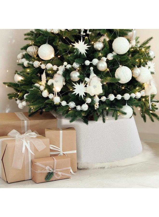KIBAGA Beautiful Christmas Tree Collar - Authentic 28" Boucle Tree Ring for Any Christmas Decor - Easy to Set Up Skirt Enhances Your Holiday Home Decor - Image 2