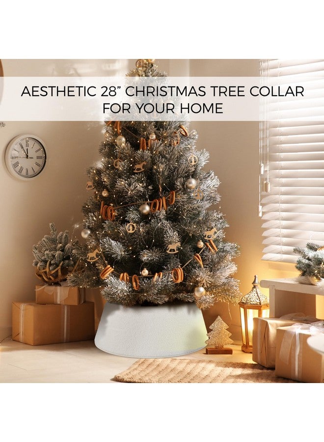 KIBAGA Beautiful Christmas Tree Collar - Authentic 28" Boucle Tree Ring for Any Christmas Decor - Easy to Set Up Skirt Enhances Your Holiday Home Decor - Image 5
