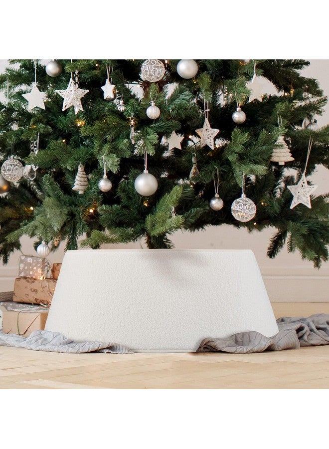 KIBAGA Beautiful Christmas Tree Collar - Authentic 28" Boucle Tree Ring for Any Christmas Decor - Easy to Set Up Skirt Enhances Your Holiday Home Decor - Image 1
