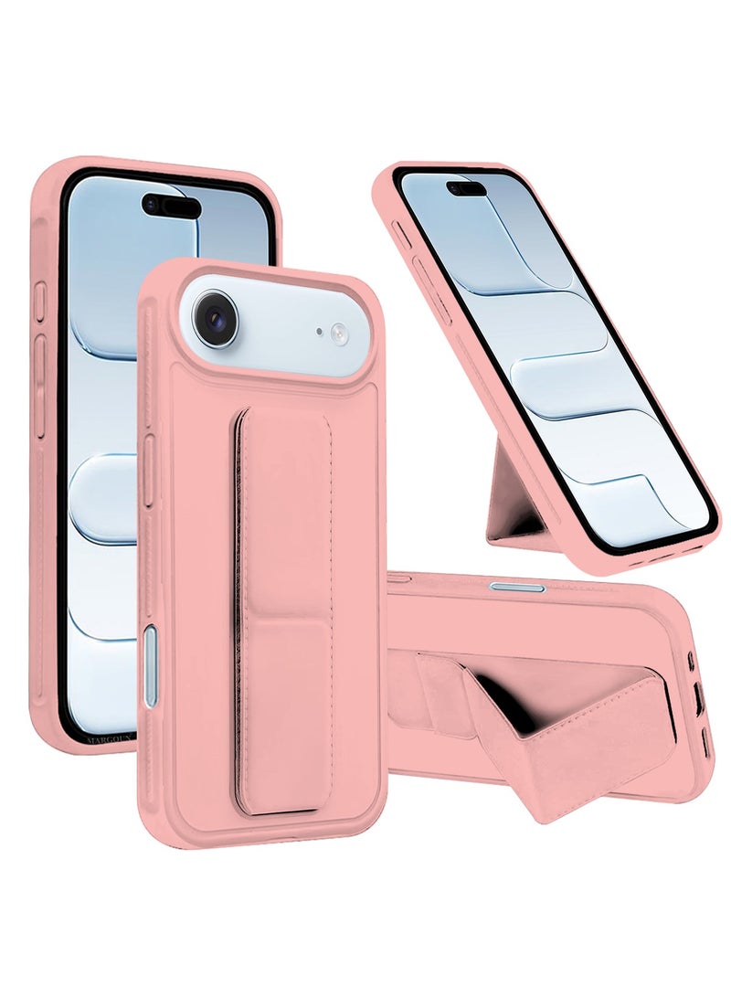 CATANES 3 Packs Premium PU Leather Case for iPhone 17 Air with Stand Function Shockproof and Anti Scratch Finger Grip with Two 3D Screen Protector - Image 2