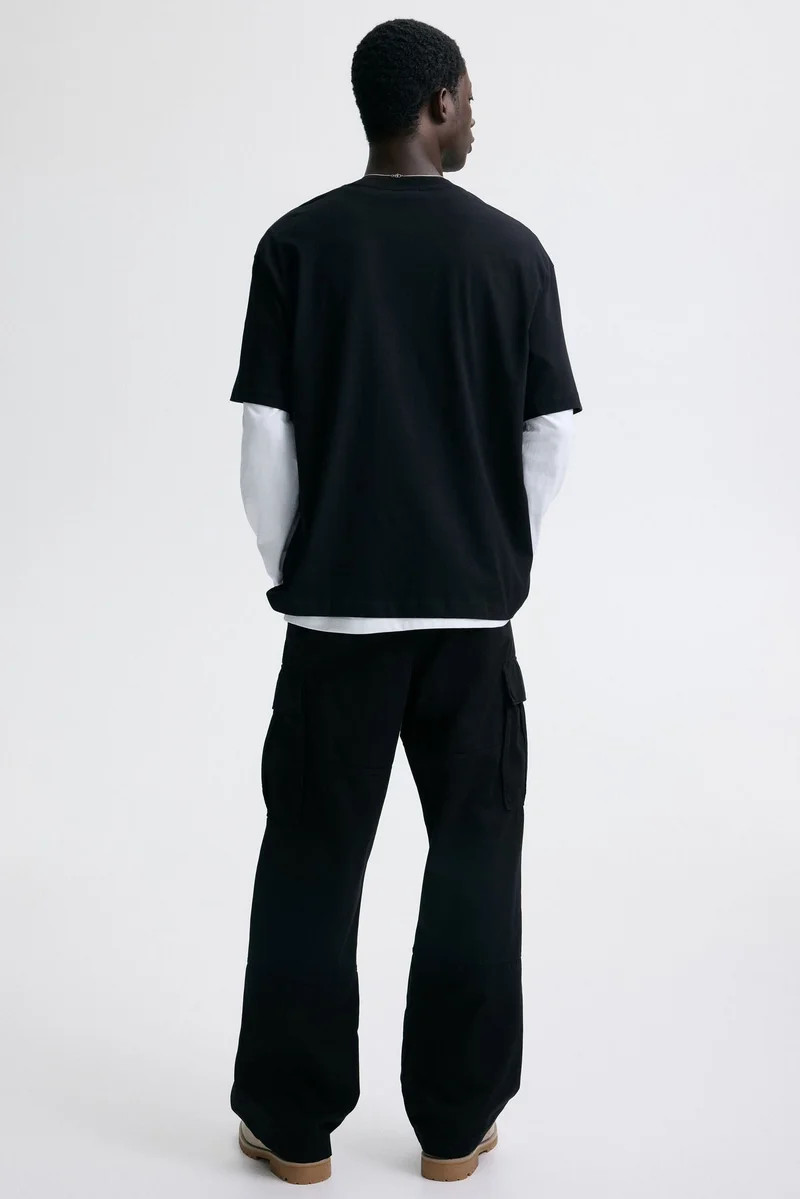 H&M  Loose Fit Printed T-shirt for Men | Best Price UAE