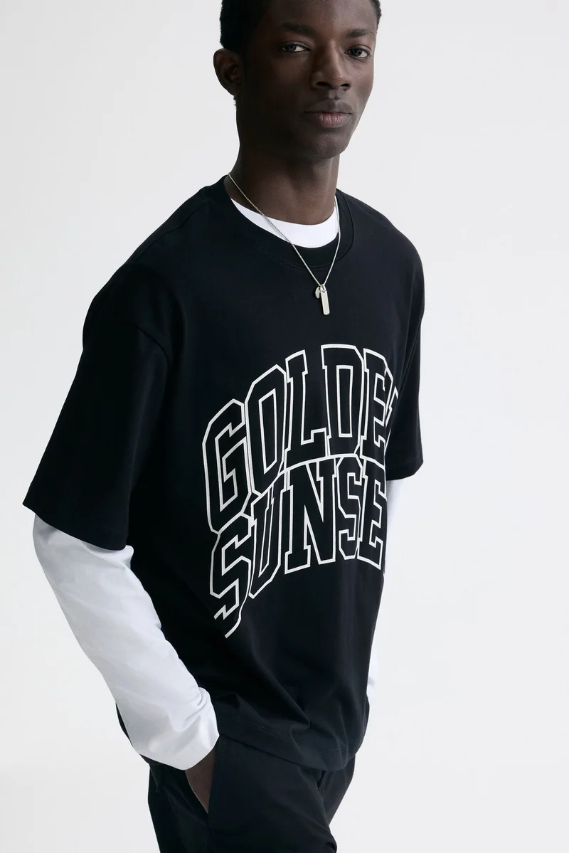 H&M  Loose Fit Printed T-shirt for Men | Best Price UAE