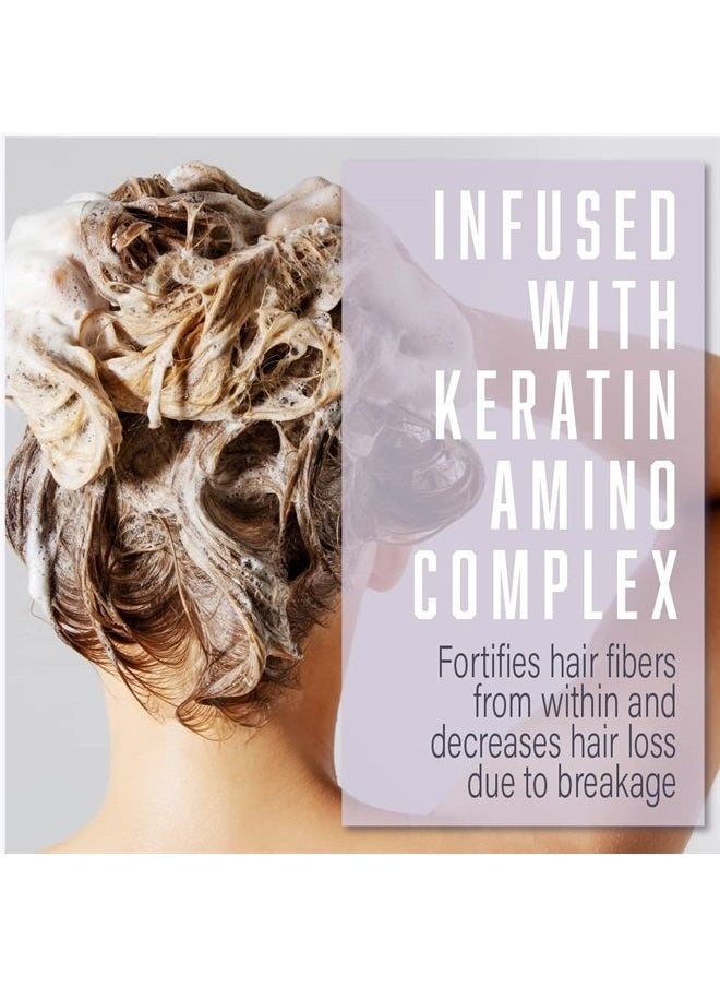 Keranique Shampoo and Conditioner for Damaged Hair - Anti-Breakage, Damage Control Set for Thinning Hair - Intense Repair, Deep Conditioning, Anti-Hairfall Routine w/Keratin - Great for Colored Hair  - Image 4
