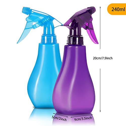 SuperMMarK 8 Oz Empty Plastic Spray Bottles with Adjustable Nozzle - Durable Trigger Sprayer with Mist & Stream Modes - Refillable Sprayer for Taming Hair, Hair styling, Watering Plants, Showering Pets - 4 Pack - Image 2