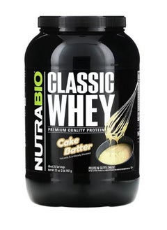 NutraBio Classic Whey Protein Cake Batter 2 lb 907 g  - Image 1