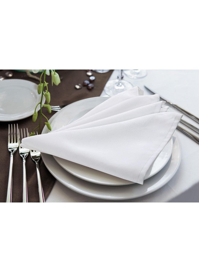 Utopia Home [24 Pack, White] Cloth Napkins 20x20 Inches, 100% Polyester Dinner Napkins with Hemmed Edges, Washable Napkins Ideal for Parties, Weddings and Dinners - Image 4