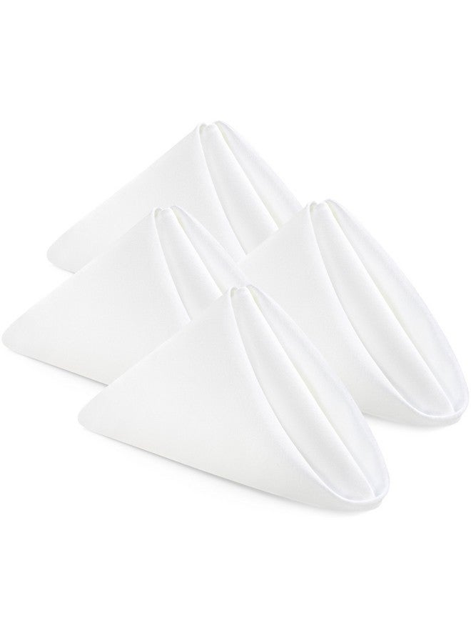 Utopia Home [24 Pack, White] Cloth Napkins 20x20 Inches, 100% Polyester Dinner Napkins with Hemmed Edges, Washable Napkins Ideal for Parties, Weddings and Dinners - Image 1