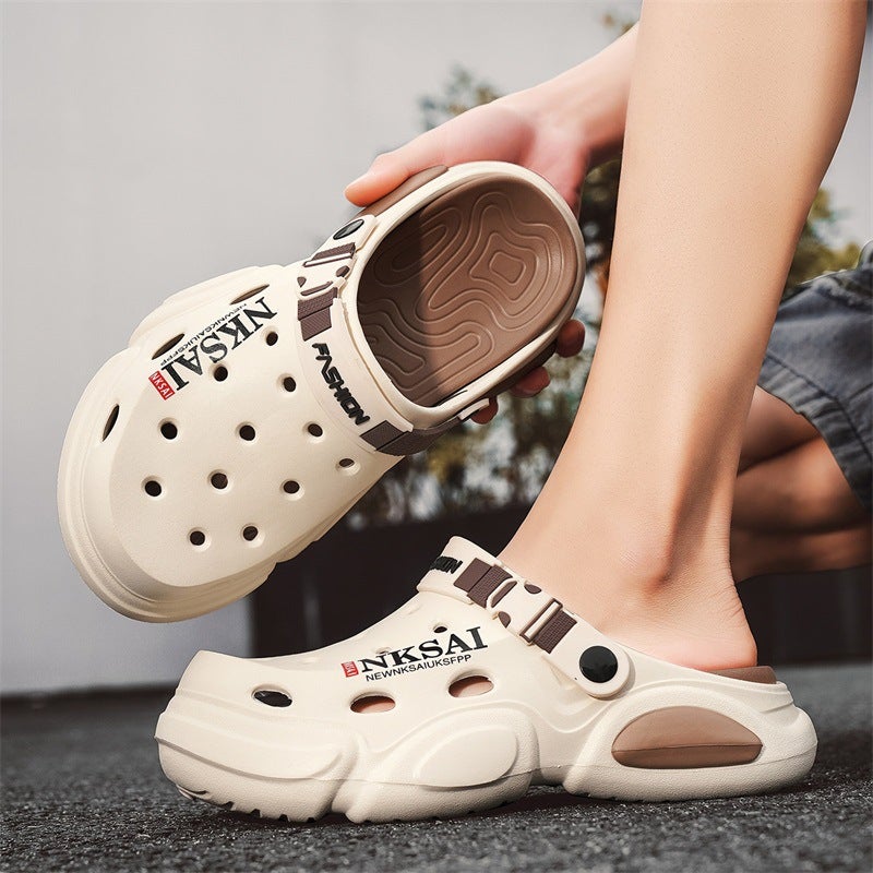 47 Large Size Men'S Shoes Eva Toe Hollow Hole Shoes Breathable Casual Beach Garden Shoes - Image 3