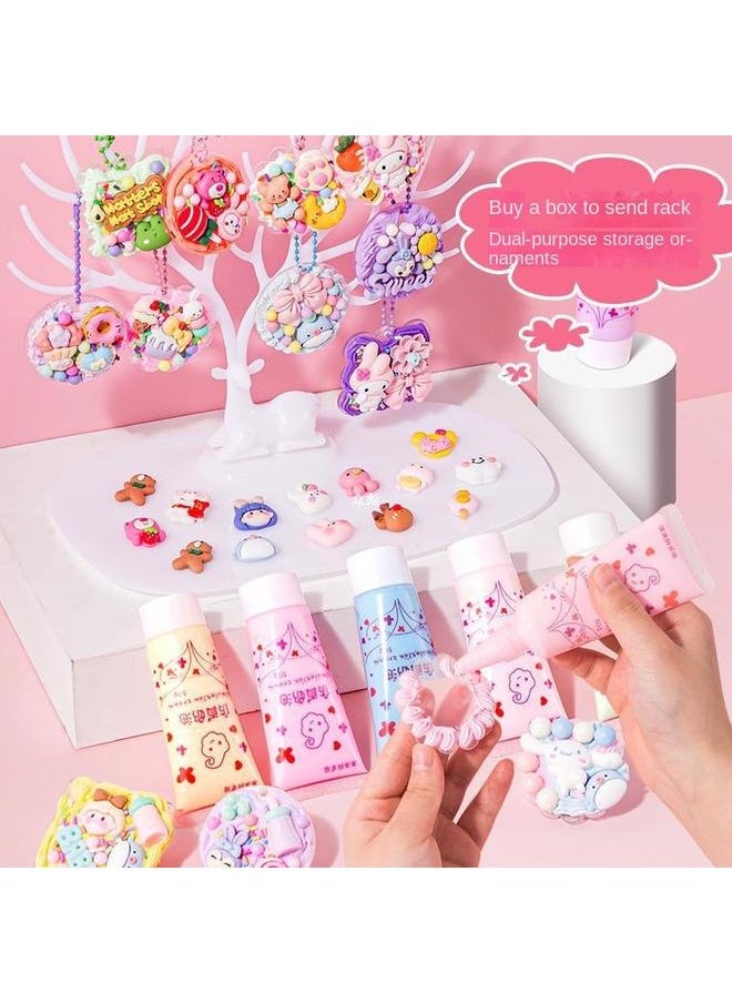 Bluejw - Cream Glue Goo Card Suit Stickers Full Set Of Girls Handmade Diy Toy Materials Goo Card Plate Girls Ancient Card Hand Account. - Image 1