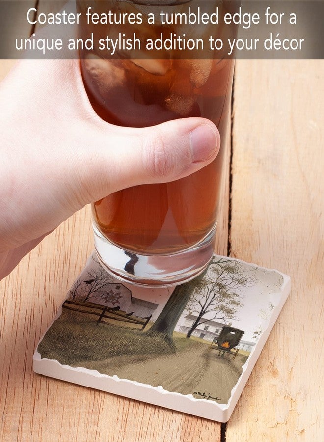 Counterart Thirstystone Amish Buggy Old Homestead Scene Single Tumbled Tile Coaster Manufactured in The USA Create Your Own Collection - Image 3