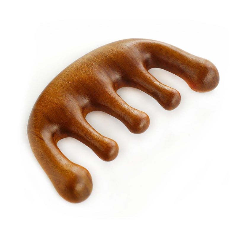 Menesia Head Scalp Comb, Sandalwood Scalp Stimulator Massage Comb with Wooden Wide Tooth for Women Hair Growth - Image 2