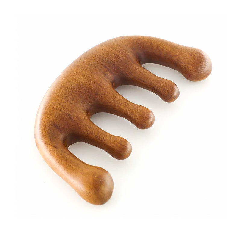 Menesia Head Scalp Comb, Sandalwood Scalp Stimulator Massage Comb with Wooden Wide Tooth for Women Hair Growth - Image 5