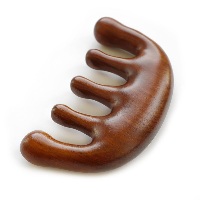 Menesia Head Scalp Comb, Sandalwood Scalp Stimulator Massage Comb with Wooden Wide Tooth for Women Hair Growth - Image 1