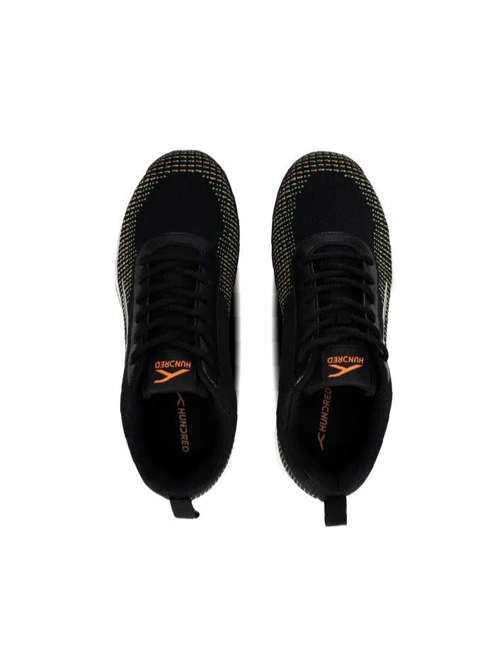 HUNDRED Blade Lite Badminton Shoes (Non Marking) | Also Perfect For Squash, Table Tennis, Volleyball, Basketball & Indoor Sports | Lightweight & Durable (Black/Orange/White,12 Uk) - Image 5