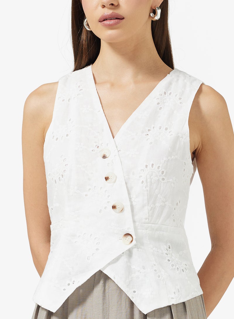 ELLA Schiffli Vest Top - Image 3