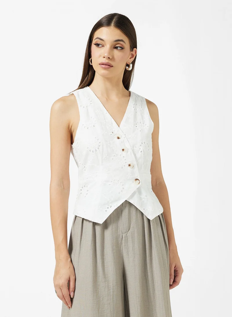 ELLA Schiffli Vest Top