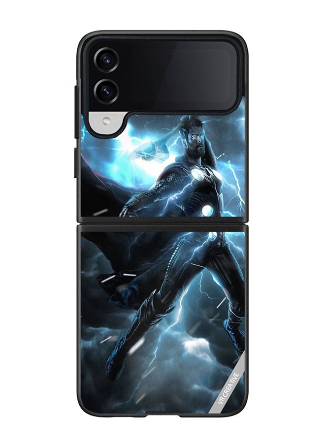 VR CREATIVE Protective Case Cover For Samsung Galaxy Z Flip4 Thor Design Multicolour - Image 1