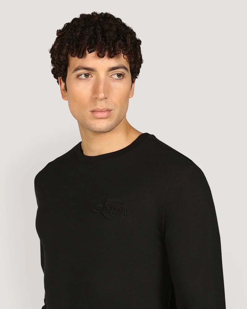 GANT  Regular Tonal Shield Long Sleeve T-Shirt for Men | Best Price UAE