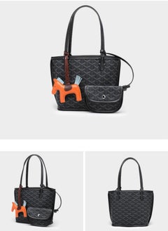 Generic Printed Shopper Small Tote Black Pendants Random  - Image 3