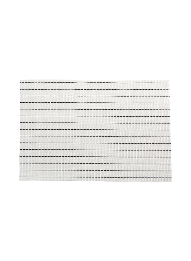 Restaurantware Carmel Mesh 16 x 12 Inch Table Placemats, Set Of 6 Woven Washable Placemats - Pick Stitch Design, No Stain, White Kitchen Placemats, Heat Tolerant, Easy To Clean - Image 1
