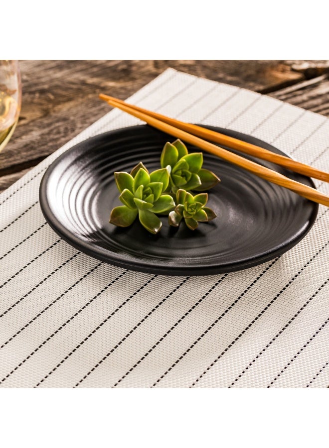 Restaurantware Carmel Mesh 16 x 12 Inch Table Placemats, Set Of 6 Woven Washable Placemats - Pick Stitch Design, No Stain, White Kitchen Placemats, Heat Tolerant, Easy To Clean - Image 3