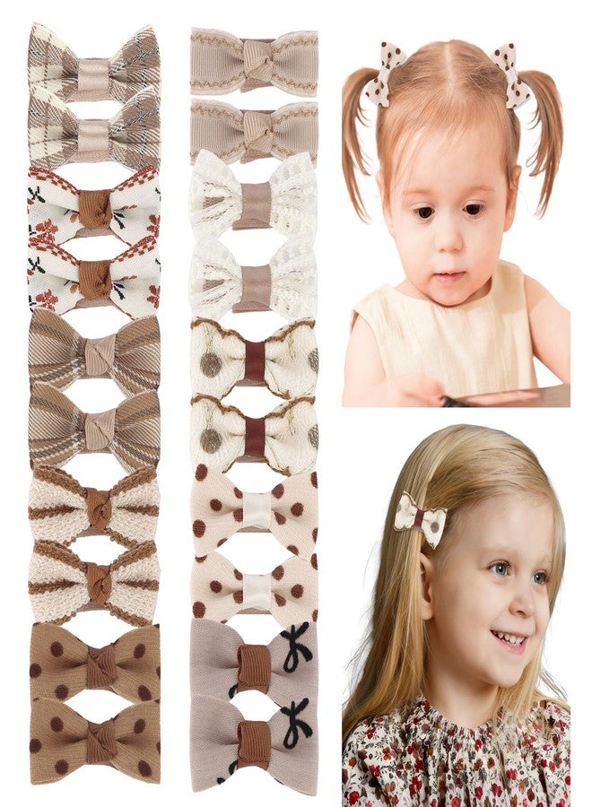 ACO-UINT Baby Girls Hair Bows Clips, 20 Pack Fabric Bows Alligator Clips, Cute Hair Accessories for Toddler Kids Infants - Image 1
